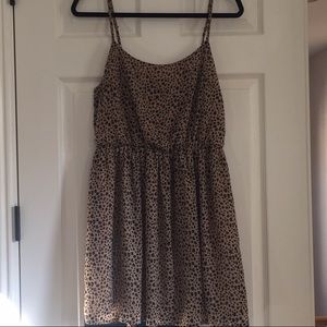 Leopard print babydoll dress